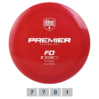 Diskgolfo diskas „Fairway Driver“ Q-LINE PREMIER FD Red