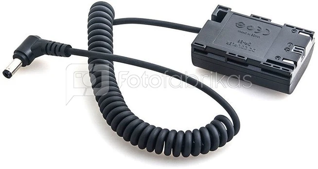 Caruba Canon LP E6 full decoding Dummy battery (spring cable)