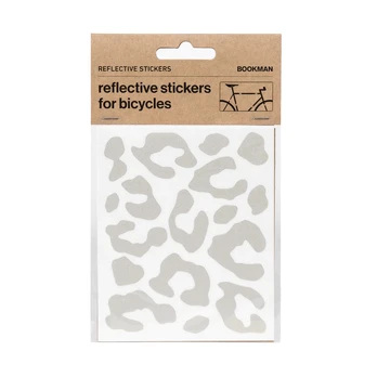 Helkurkleepsud jalgrattale BOOKMAN Reflective Stickers for Bicycles, Baltas Leopard
