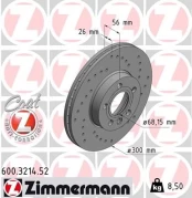 Stabdžių diskas ZIMMERMANN 600.3214.52 kaina