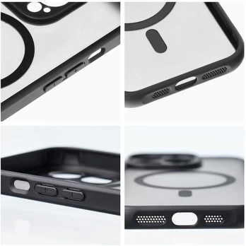 Dėklas Oem Full Matte Mag Cover case compatible with MagSafe for IPHONE 14 juodas