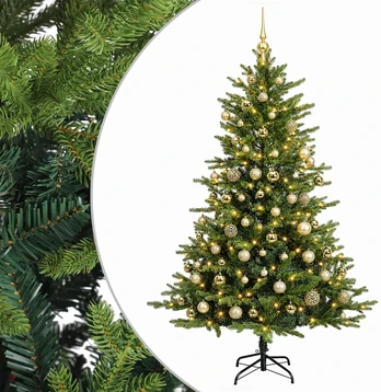 Dirbtinė Kalėdų eglutė su burbulais 180 cm 300 LED Šilta balta