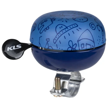 Dviračio skambutis KLS 60 Doodles (mėlyna)