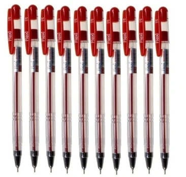 Rašiklis Penmate Flexi pakuotėje 0,7mm, 10 vnt, raudonas