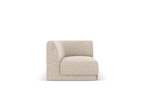 Modulinės sofos dalis - kampas, Miley, 1 sėdynė, 90x90x70, smėlio spalvos