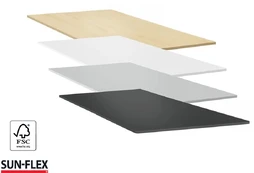 Stalviršis Sun-flex Desktop, baltas kaina