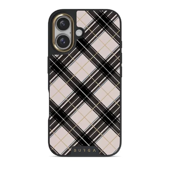 Plaid Please - iPhone 16 Case, Elite Dark (MagSafe) / Gold