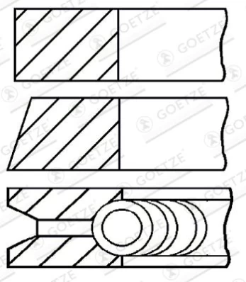 GOETZE 08-336400-00 Piston rings set
