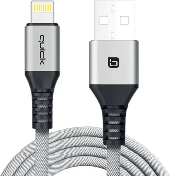 USB-A – „Lightning“ USB-kabelis, 1,5 m, pilkos spalvos (4752168141250)