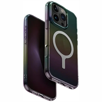 Dėklas Case UNIQ Iridescia for iPhone 16 Pro Magclick Charging midnight