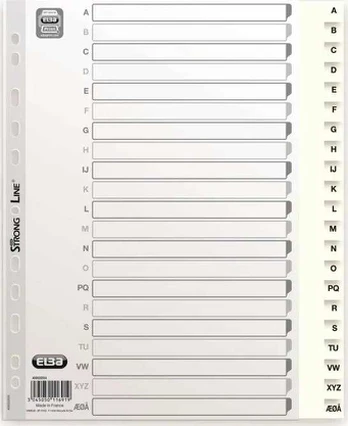 Elba Register Strong-Line® Basic A4 PP hvid A-Å
