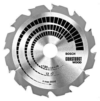 Medžio pjovimo diskas BOSCH CONSTRUCT WOOD, 190 x 2,6 x 30 mm, 12 dantų