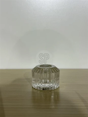 Žvakidė AC5001600, stiklas, 4 cm, skaidri sp.