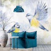 Artgeist Fototapetas - Watercolor Tit - First Variant kaina