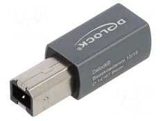 Adapter | USB 2.0 | USB B plug,USB C socket | nickel plated kaina