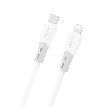 Dudao L25SX 30W USB-C - Lightning Cable with Soft Silicone Braid 2m - Baltas
