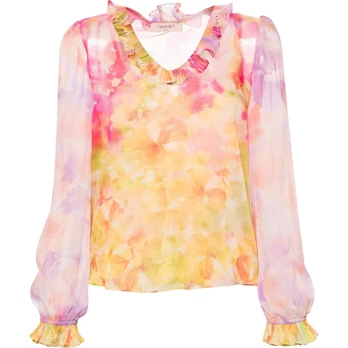 Palaidinės moterims, Marga, Floral-print georgette blouse
