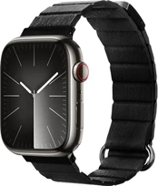 Crong Eclipse – magnetinis odinis dirželis Apple Watch 42/44/45/49 mm (juodas) kaina