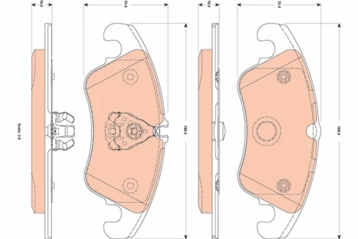 TRW GDB1833 Brake pad set