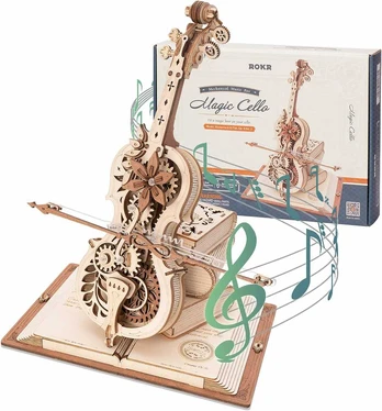 Robotime Muzikinis 3D medinis konstruktorius Magic Cello