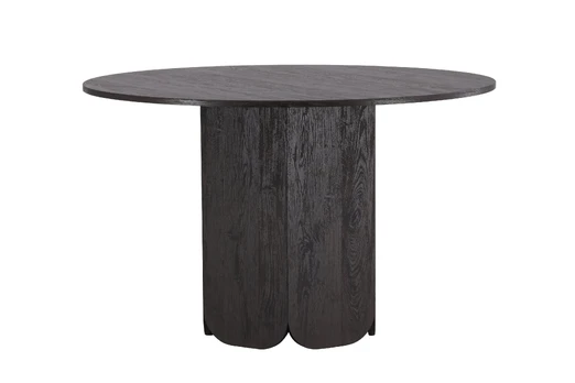 Tekla Round Dining Table ø120x75 cm - MDF with Black 3D Paper