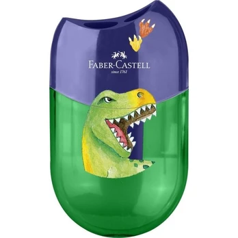 Dvigubas ovalus galąstuvas Dinozauras - Faber Castell