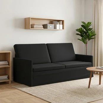 3 vietų sofa Juoda 190 x 81 x 82 cm Aksomas