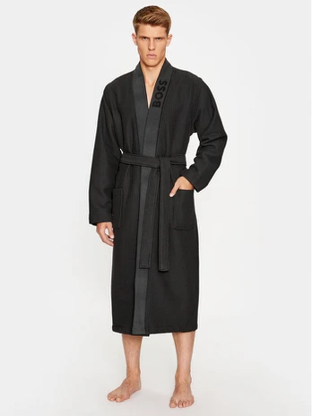 Boss Chalatas Waffle Kimono 50469787 Juoda