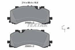 Stabdžių trinkelių rinkinys, diskinis stabdys TEXTAR 2590801 kaina