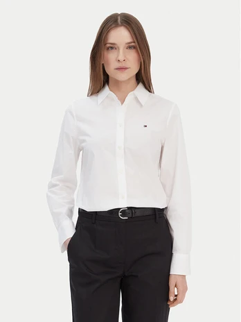 Tommy Hilfiger Marškiniai WW0WW43577 Balta Regular Fit