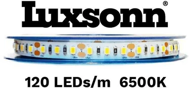12W/m LED juosta LUXSONN, 120 LED/m, 6500K, 12V, 5m ritė