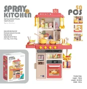 Kitchen Kitchenette with Light, Sound and Water Function 50 pieces. Pink kaina