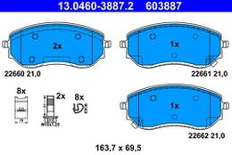 ATE 13.0460-3887.2 Brake pad set
