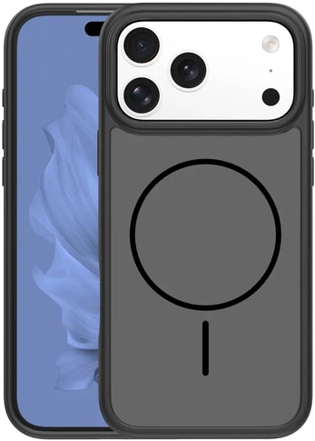 Dėklas iPhone 16 Pro Max - Pilkas-Juodas