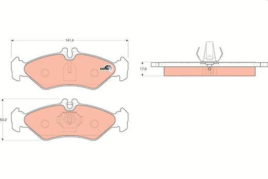 TRW GDB1262 Brake pad set
