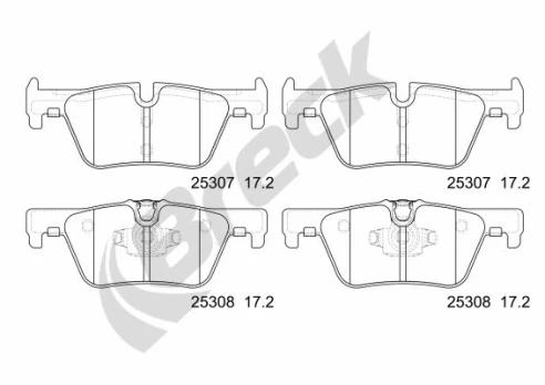 BRECK 25307 00 704 00 Brake pad set