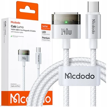 MCDODO MACBOOK AIR PRO USB-C MAGSAFE 3 140W ĮKROVIMO MAITINIMO LAIDAS 2M