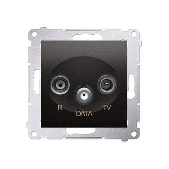 Kontakt-Simon Antenos lizdas R-TV-DATA 10dB metalinis antracitas (DAD.01/48)