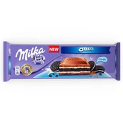 Šokoladas MILKA Oreo, pieniškas, 300 g kaina