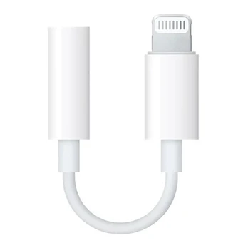 iLike AX5 Durable TPE Audio Cable Adapter from Lightning male to 3.5mm plug white DAC version (OEM) White