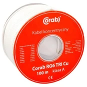 COAXIAL CABLE RG6 TRI Cu CORAB ( 100m spool ) class A kaina