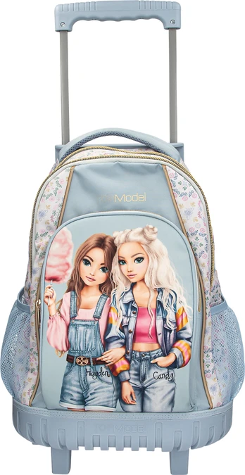 Topmodel - School Backpack Trolley FESTIVAL FUN - Light Blue
