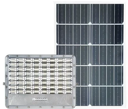 30W LED prožektorius su saulės baterija, pilkas, 6000K, IP65