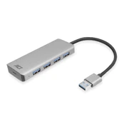 USB 3.1 4-Port hub with exernal power adaptor kaina