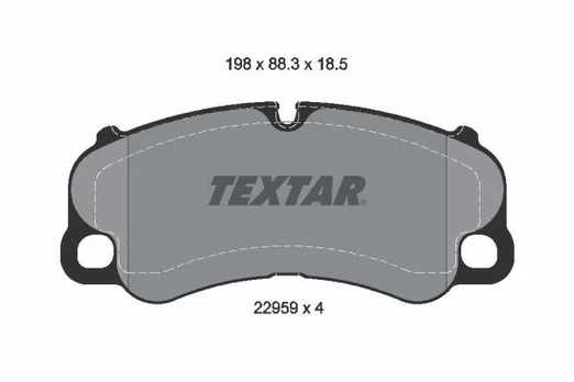 Stabdžių trinkelių rinkinys, diskinis stabdys TEXTAR 2295901