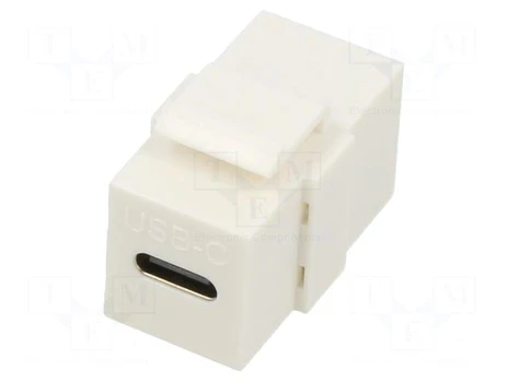 USB coupler | white | Power Delivery | USB 3.2 Gen 2 | 100W | 10Gbps