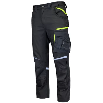 Darbinės kelnės Softshell, su elastanu, pašiltintos, juodos spalvos, dydis 2XL