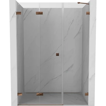 Dušo durys Mexen Lunar-F Left, 115 cm x 200 cm, rausvo aukso