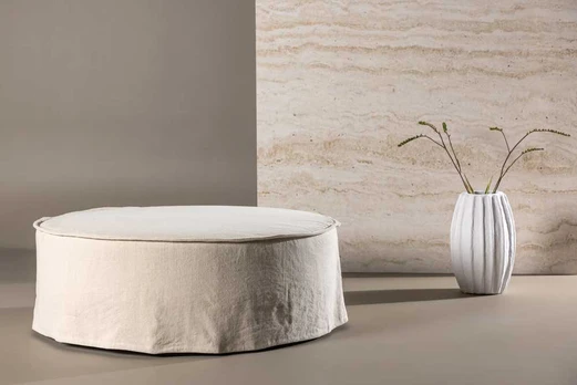 Venture Design Pufas, Vindö, ⌀101 cm, Bežinis
