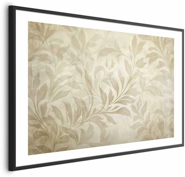 Artgeist Plakatas - Sand-colored Leaves and Vines